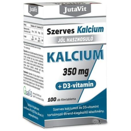 JutaVit Szerves kalcium 350 mg + D3-vitamin filmtabletta 100 db