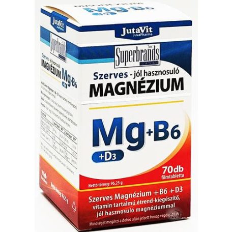 JutaVit Szerves magnézium+B6+D3 filmtabletta 70 db
