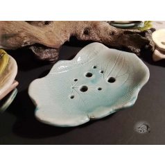 Világoskobalt organika kerámia szappantartó